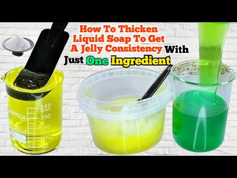 Видео: Как загустить многофункциональное жидкое мыло/мыло для мытья посуды, чтобы получить однородную же...