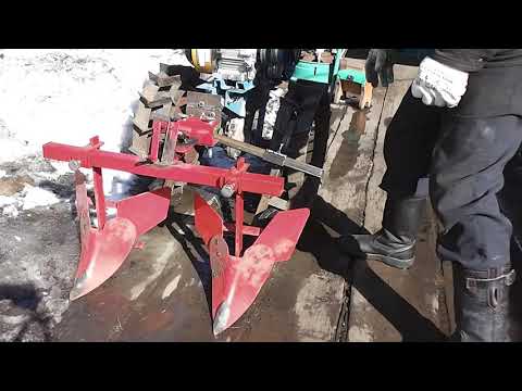 Видео: Мотоблок Нева МБ-2      Агрегат впереди коня