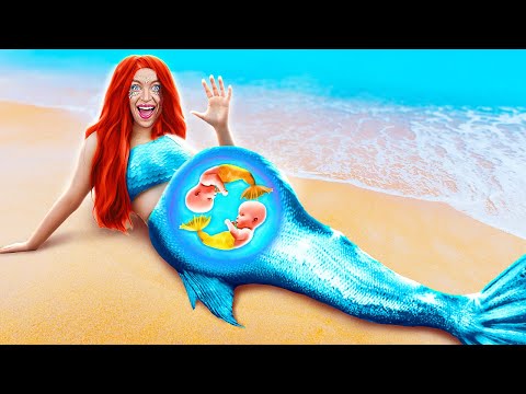 Видео: БЕРЕМЕННАЯ РУСАЛКА VS БЕРЕМЕННАЯ ВАМПИРША || Лучшие гаджеты для преобраажения от 123 GO! TRENDS