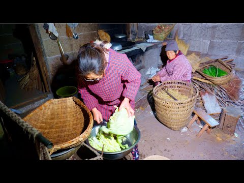 Видео: Первобытная китайская жизнь в забытой деревне, традиционные пельмени в каменном доме