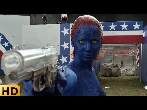 Видео: Мистик стреляет в Магнито и спасает президента США. Люди Икс: Дни минувшего будущего.