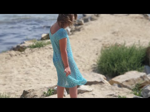 Видео: Плажна рокля РИБАРСКИ КОПНЕЖ на 2 игли - старт на съвместното плетене || Nadko Designs