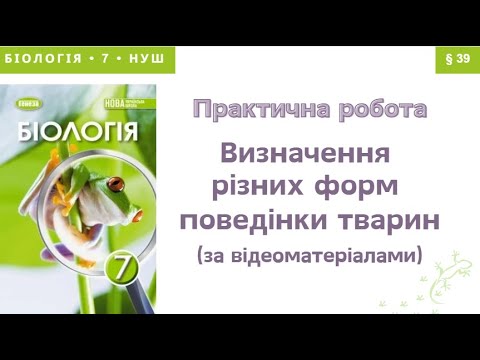 Видео: Біологія 7 НУШ. Практична робота "Визначення різних форм поведінки тварин(за відеоматеріалами)"