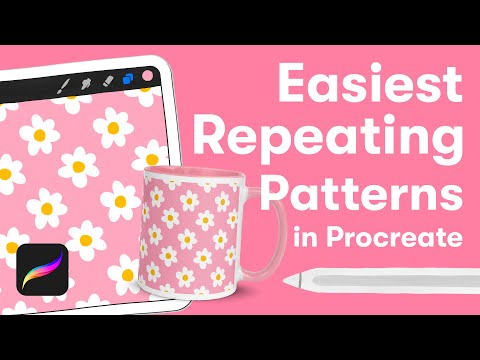 Видео: САМЫЕ ПРОСТЫЕ повторяющиеся узоры в Procreate // Учебное пособие по Procreate