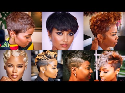 Видео: 💖120+ новых и актуальных коротких стрижек и причесок для темнокожих женщин | Стрижки пикси для же...