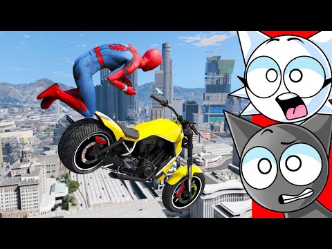 Видео: ЧЕЛОВЕК-ПАУК против GTA 5 АВТОСТОЛКНОВЕНИЯ...