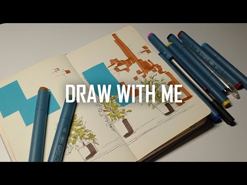Видео: "DRAW WITH ME": заполняю скетчбук и отдыхаю от мыслей
