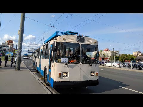 Видео: Троллейбус №27 ЗиУ-683 БМ-1 б.1113 (28.08.2018)