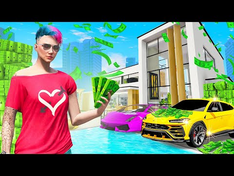 Видео: Я СТАЛ МИЛЛИОНЕРОМ НА 24 ЧАСА В ГТА 5 ОНЛАЙН! (GTA 5 ONLINE)