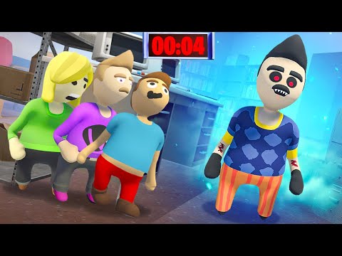 Видео: СТРАШНЫЙ ПРИВЕТ СОСЕД ИЩЕТ НАС! САМАЯ ОПАСНАЯ НЫЧКА! ПЛАСТИЛИНОВЫЕ ПРЯТКИ НА ВРЕМЯ В HUMAN FALL FLAT