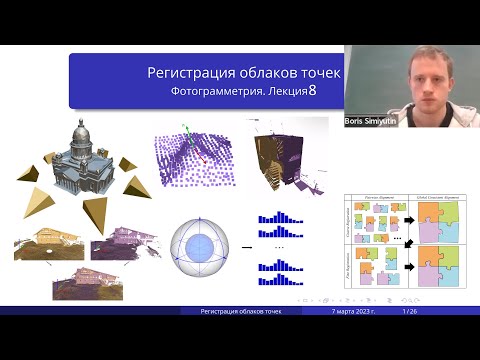 Видео: 08. Курс фотограмметрии: сопоставление 3D облаков точек (LIDAR, SHOT, ICP)