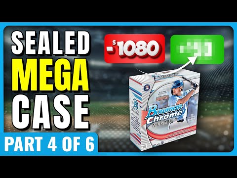 Видео: Выиграй более 1000 долларов!!! 🚨 Целый кейс на прибыль🚨 Мегабоксы Bowman Chrome 2025 года — часть...