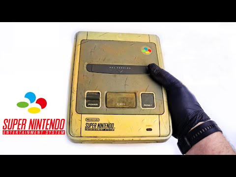 Видео: Восстановление и ремонт оригинальной мертвой и пожелтевшей Nintendo SNES — Vintage Console — ASMR