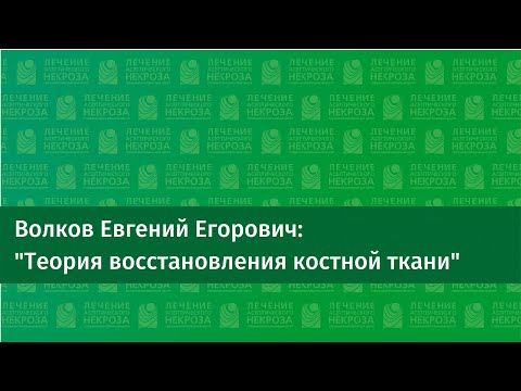 Видео: Волков Е.Е. "Теория восстановления костной ткани"