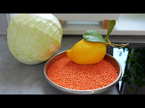 Видео: Капуста и красная чечевица вкуснее мяса! Простой и вкусный рецепт