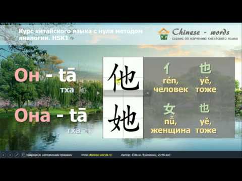 Видео: 1 урок. (начальный уровень 入门上)  Простое предложение из двух слов.