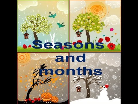 Видео: Seasons and months in English. Времена года  и месяцы на английском языке. #seasons#months