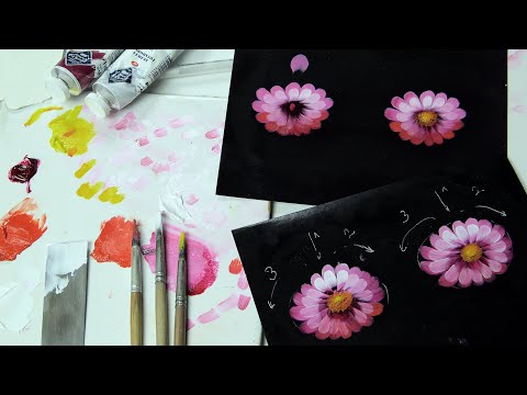 Видео: Урок 06. Учусь рисовать Жостово. Замалевок и Выправка Ромашки. Жостовская роспись для начинающих