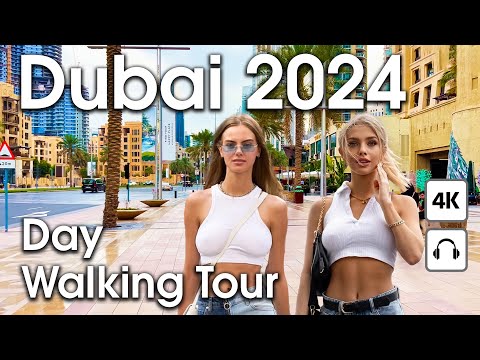 Видео: Dubai 🇦🇪 Amazing Burj Khalifa, Dubai Marina, JBR [ 4K ] Day Walking Tour Сompilation