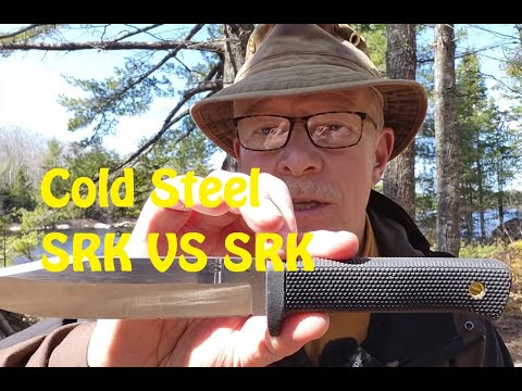 Видео: Cold Steel SRK SK5 против Cold Steel SRK 3V