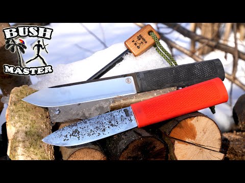 Видео: Вогнутая линза против выпуклой. Нож Алтайский-М малый. Русский Булат