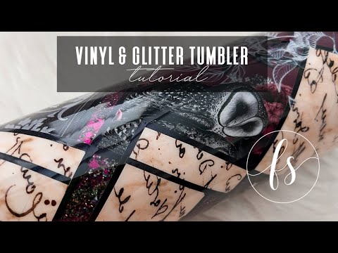 Видео: Мастер-класс по созданию стакана с блестками и винилом