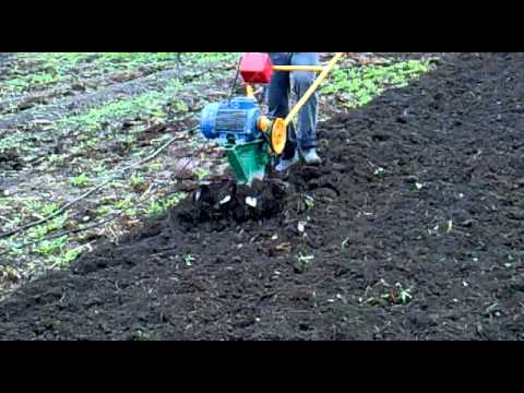 Видео: самодельный электрический культиватор