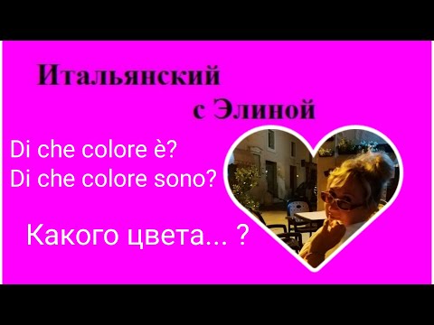 Видео: Elina-43 Di che colore è/sono? Какого цвета? Названия цветов. Итальянский с Элиной, 43