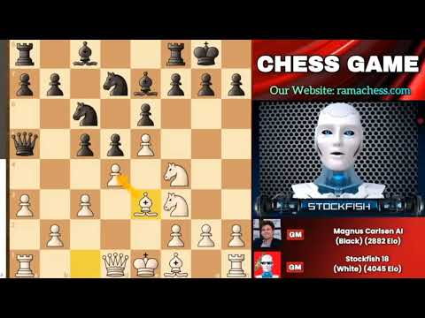 Видео: Stockfish 18 недавно сыграл с Магнусом Карлсеном, где пожертвовал слона в дебюте | Шахматы руский яз