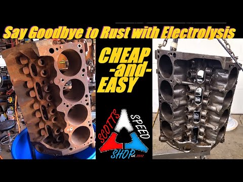 Видео: УДАЛЯЕМ РЖАВЧИНУ! ЭЛЕКТРОЛИЗ НА РЖАВОМ БЛОКЕ ДВИГАТЕЛЯ! ВЫГЛЯДИТ, ЧЁРТ ВОЗЬМИ, КАК НОВЫЙ!!!