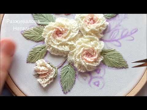 Видео: Пошаговый мастер-класс. Вышивка "Нежность". Часть 2. Step-by-step. Embroidery "Tenderness". Part 2.