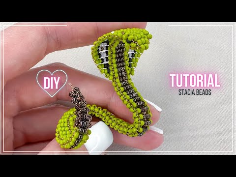 Видео: Змея ( Кобра , Питон ) 3D из бисера параллельным плетением