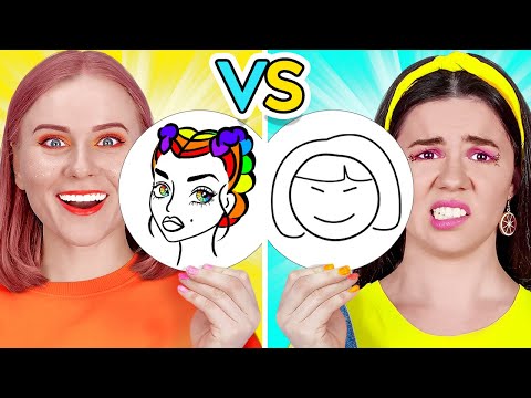 Видео: КТО РИСУЕТ ЛУЧШЕ? || Смешной челлендж по рисованию! Лайфхаки и идеи от 123 GO Like!