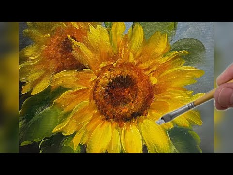 Видео: РИСОВАНИЕ ПОДСОЛНУХОВ ВАН ГОГА / ЦВЕТЫ РАДОСТИ / ПОШАГОВАЯ ЖИВОПИСЬ