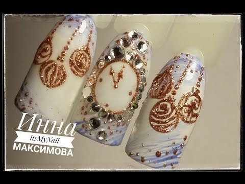 Видео: ❄ НОВОГОДНИЕ часы на ногтях ❄ НОВОГОДНИЙ дизайн ❄ Дизайн ногтей гель лаком ❄