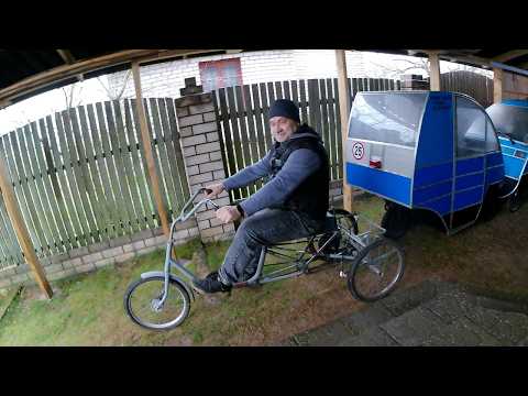 Видео: Первая поездка на веломобиле девятого поколения под дождем