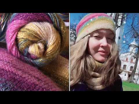Видео: Вязание ~ шапочка и снуд на весну - готовый результат Alize Angora Gold simli
