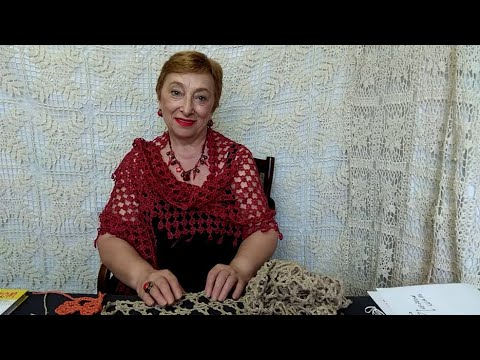 Видео: Шаль "Медальоны". Мастер-класс по вязанию крючком от О. С. Литвиной.