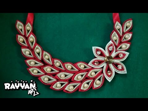 Видео: DIY Kanzashi Necklace 03 / Ожерелье канзаси 03