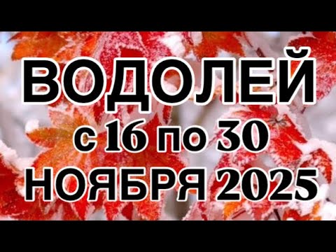 Видео: ВОДОЛЕЙ - 16  ПО 30  НОЯБРЯ  2025 | ВАЖНО! | НЕ ВАЖНО! | РЕЗУЛЬТАТ | ПРОГНОЗ ОТ NATALLIA  MARKOWSKA