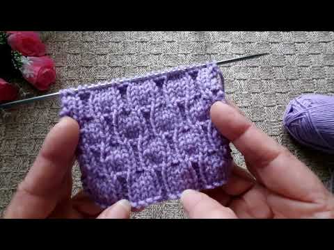 Видео: Проще простого!  Оригинальный узор из лицевых и изнаночных петель.