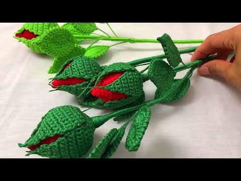 Видео: Как вязание крючком закрытой розы