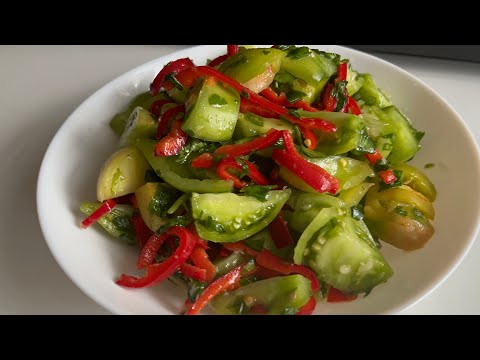 Видео: Вкуснейшие маринованные зеленые помидоры | проще рецепта нет | сохраняется в холодильнике долгое вре