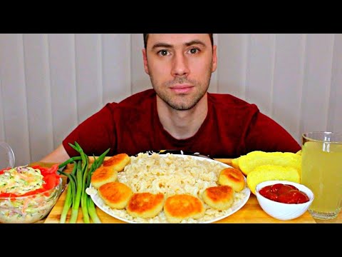 Видео: MUKBANG Макароны с нагетсами / МУКБАНГ / ASMR / Мукбанг Сеня / eating show / 먹방