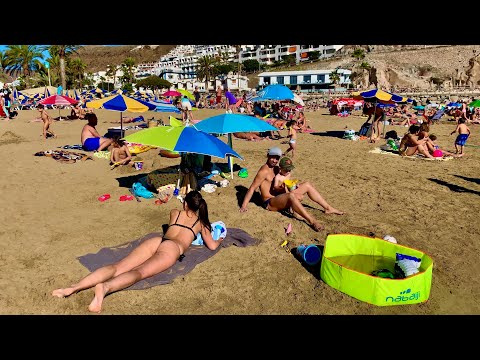 Видео: Пляж Гран-Канария, Пуэрто-Рико, сегодня при 29 ° C 02.02.2020