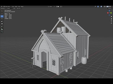Видео: Vladimir 3D - Artist создаю дом викинга! Часть 4