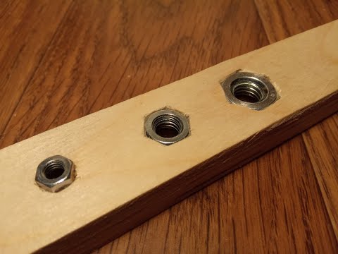 Видео: Запрессовка обычной гайки в фанерную или деревянную деталь