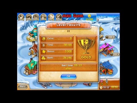 Видео: Farm Frenzy 3 Ice Age (level 22) only GOLD Веселая ферма 3 Ледниковый период (уровень 22) Золото