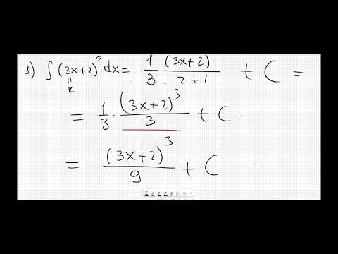 Видео: Неопределенные интегралы: ∫f(kx + b) dx | простые примеры (Часть 3)