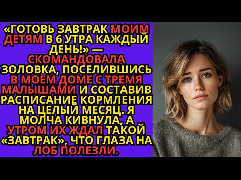Видео: «Готовь завтрак моим детям в шесть утра каждый день» — скомандовала золовка, поселившись в моём доме